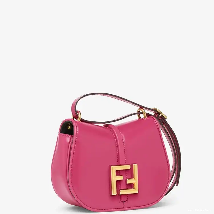 Affordable Mini Fendi In Leather C'mon Bag Rose Calf 0413